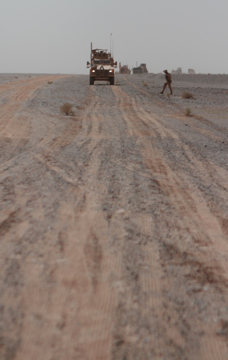 'Sweathogs' construct new helo pad for isolated outpost