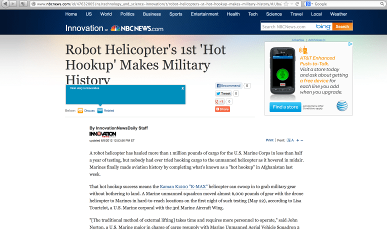 "Hot Hookup" story featured on NBC News.