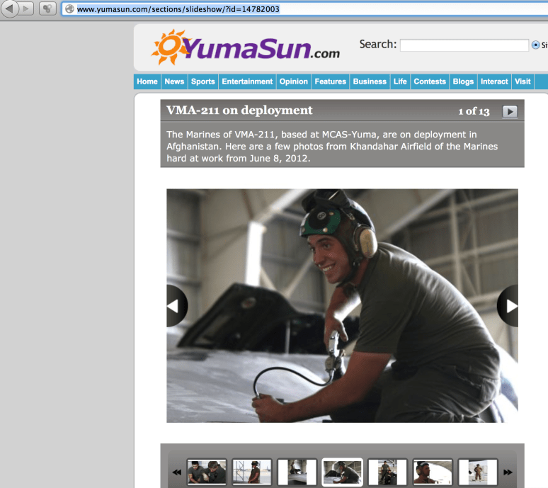 Photos featured in the Yuma Sun.